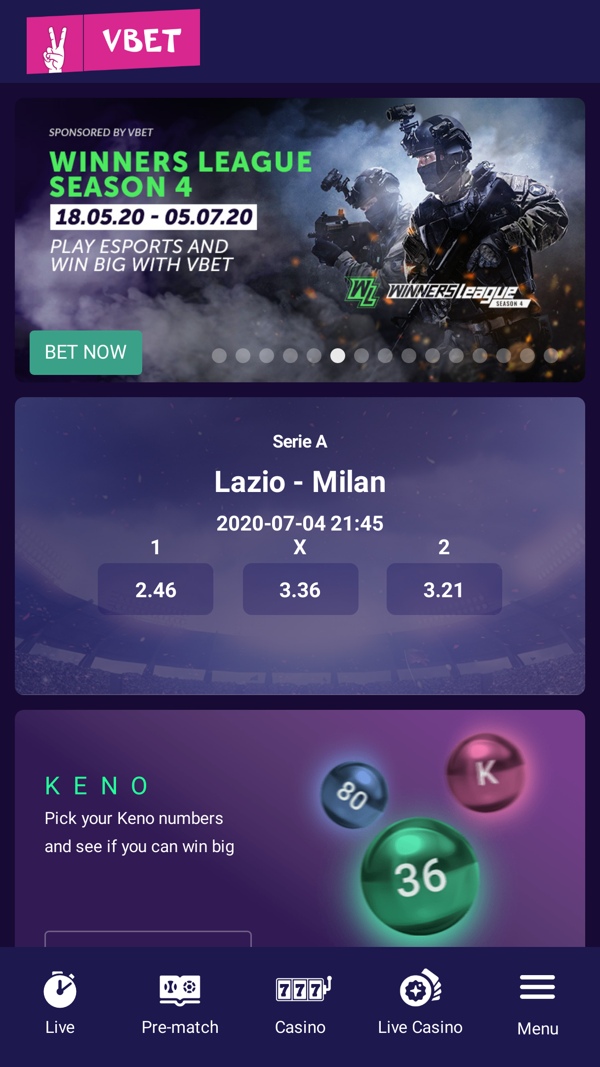 Vbet app - Descarga para Android y iPhone