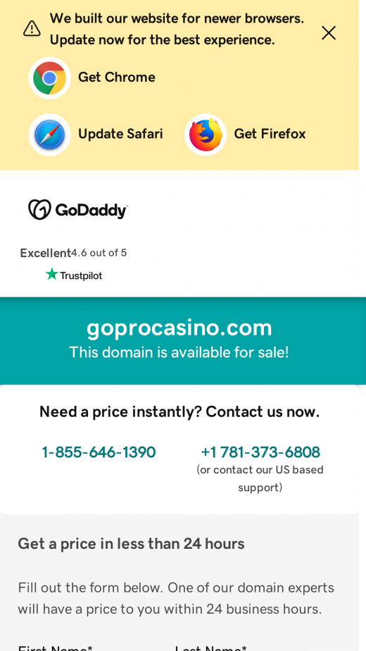 GoPro Casino app Screenshot