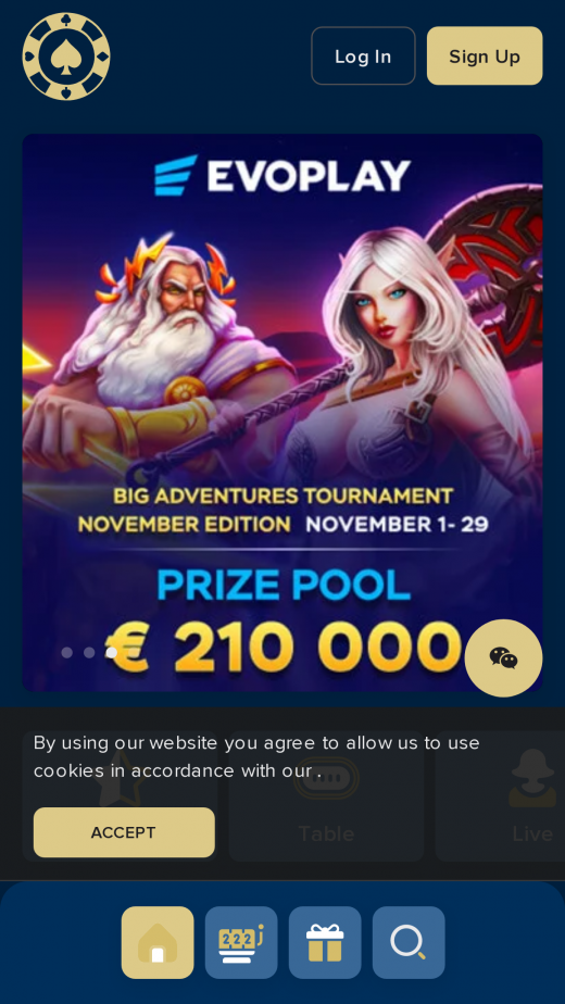 Club Lounge Casino app Screenshot