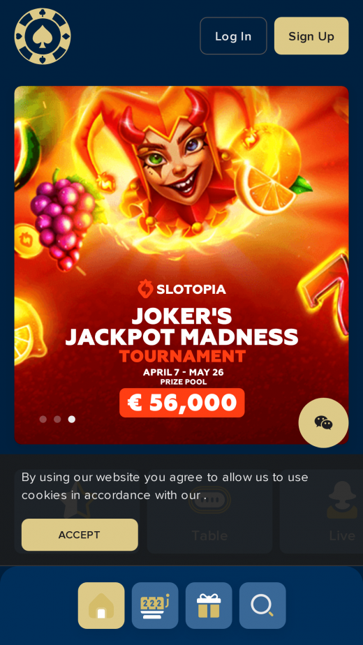 Club Lounge Casino app Screenshot