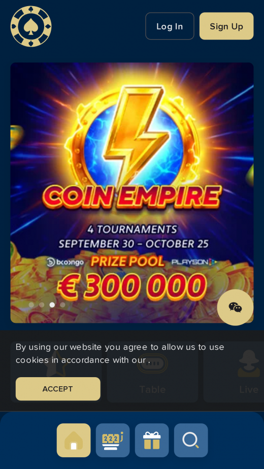 Club Lounge Casino app Screenshot