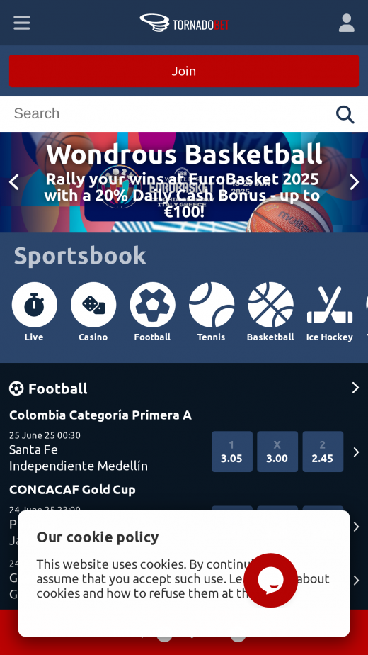 Tornadobet app Screenshot