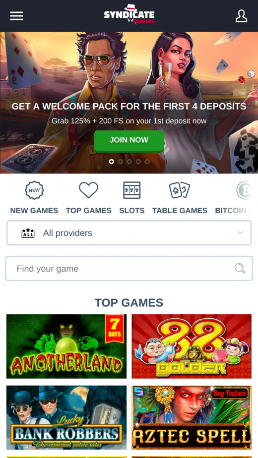 Syndicate Casino Mobile