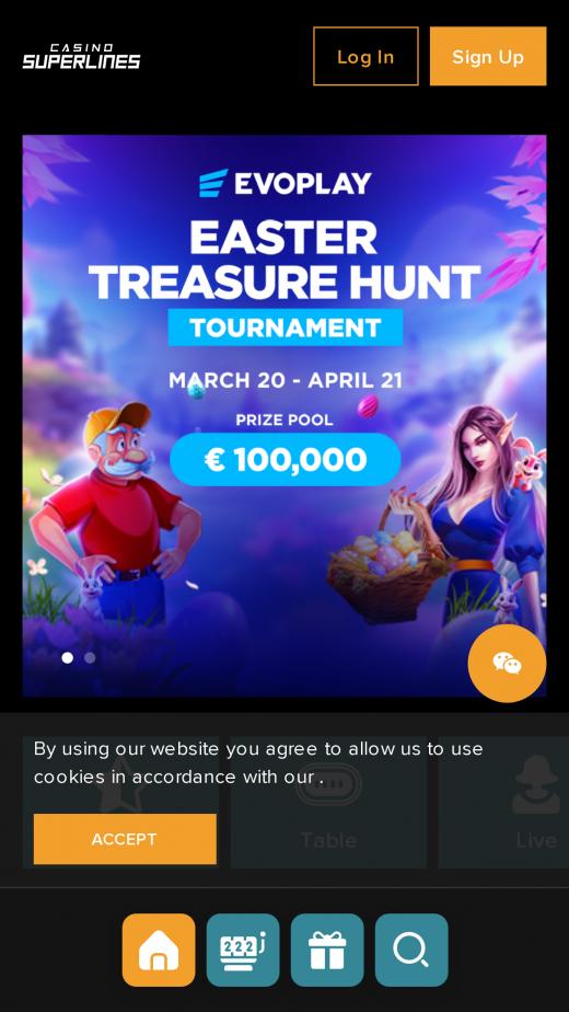 Casino Superwins app Screenshot