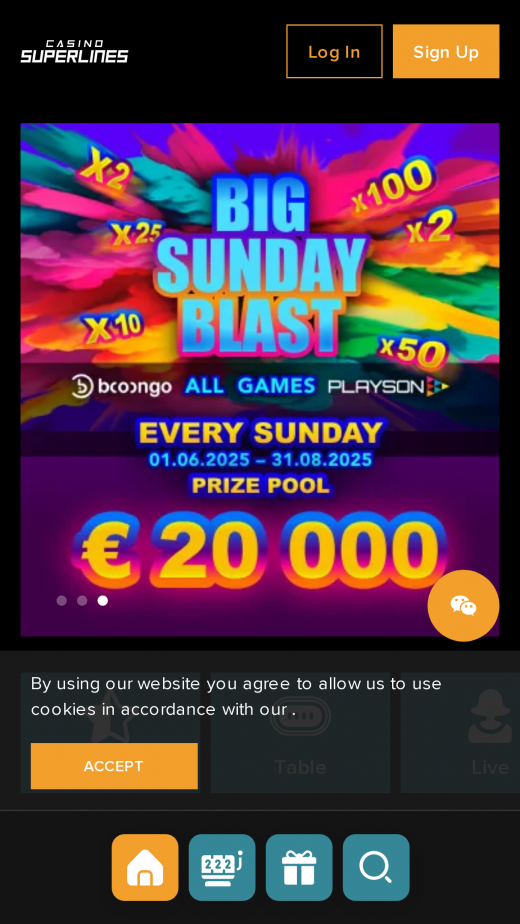 Casino Superwins app Screenshot