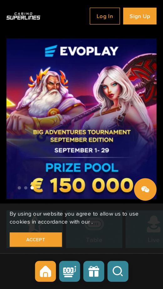 Casino Superwins app Screenshot