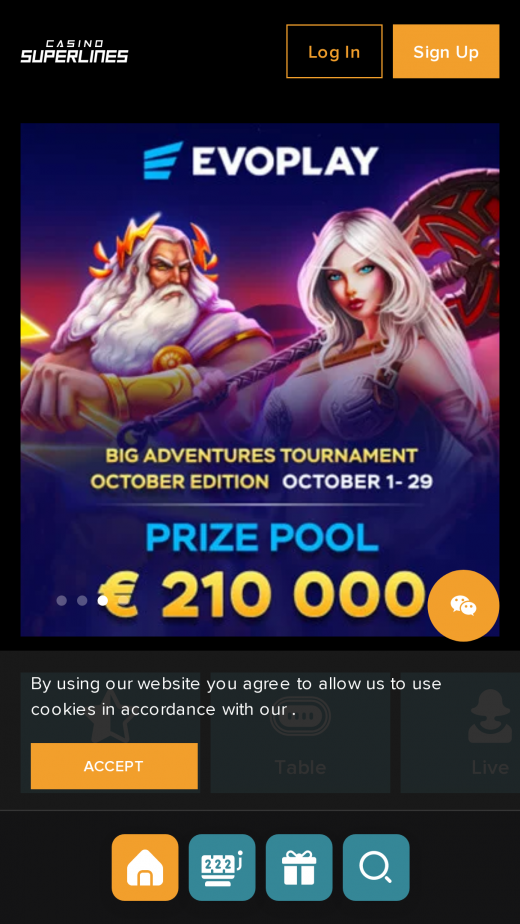 Casino Superwins app Screenshot