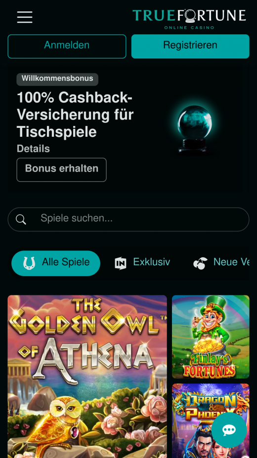 True Fortune Casino app Screenshot