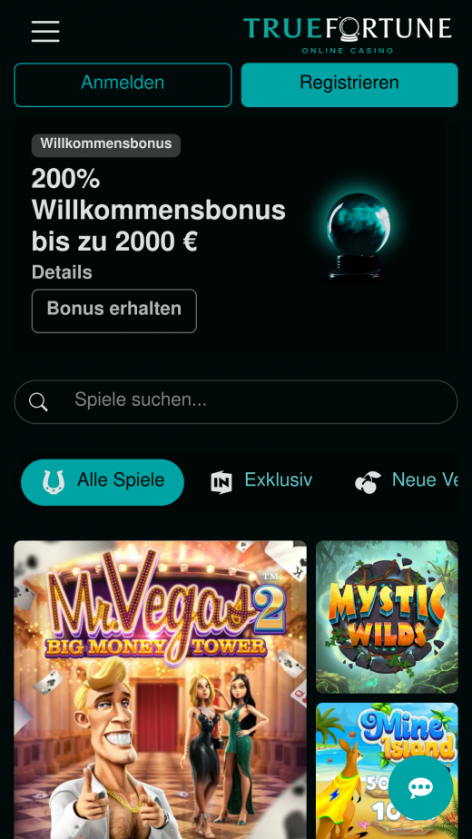 True Fortune Casino app Screenshot