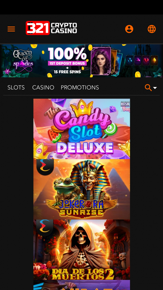 321CryptoCasino app Screenshot