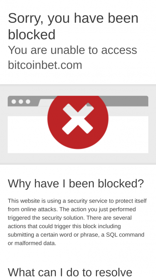 BitcoinBet app Screenshot