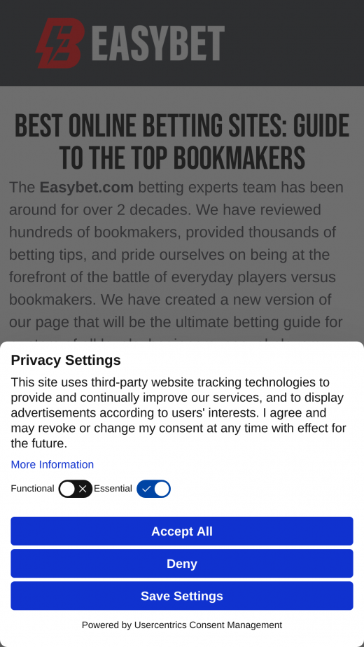EasyBet Casino app Screenshot