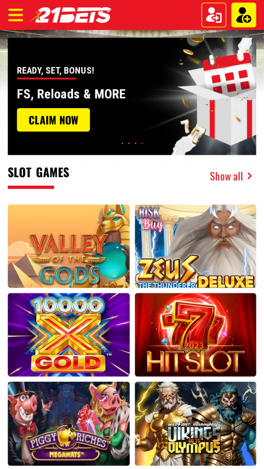 21Bets app Screenshot