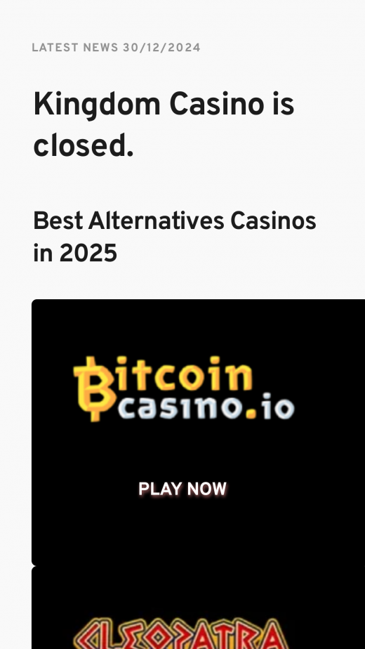 Kingdom Casino app Screenshot