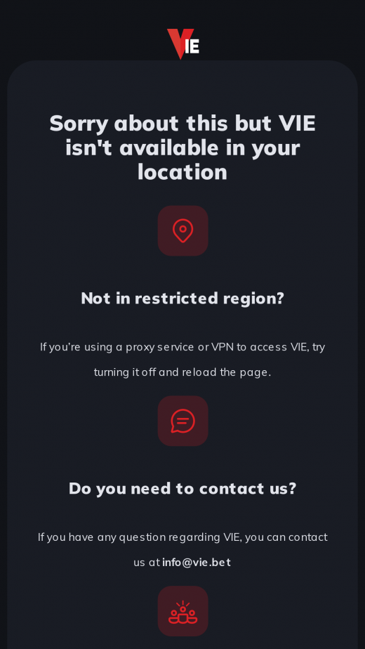 Vie Casino app Screenshot