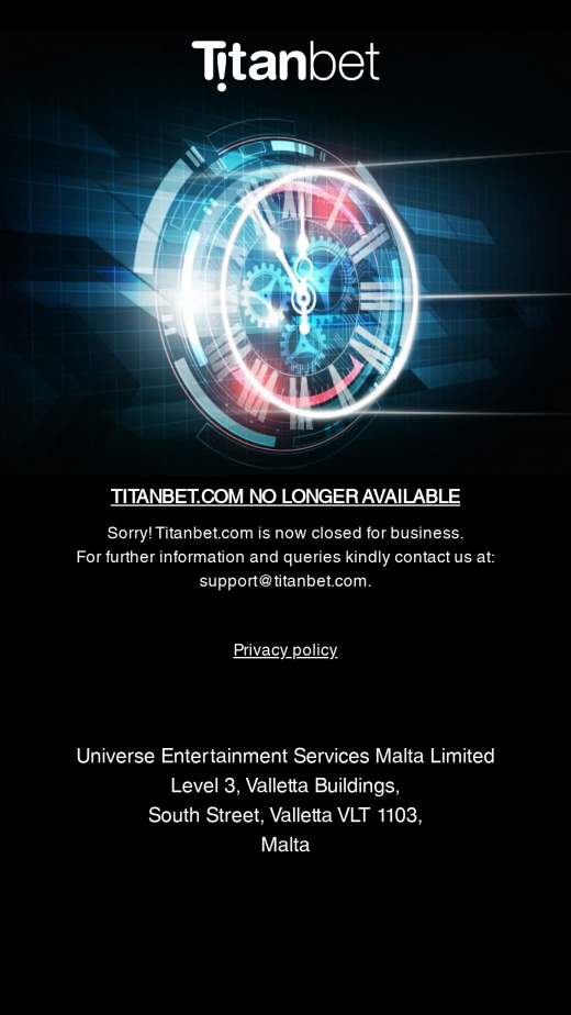 Titanbet Casino app Screenshot
