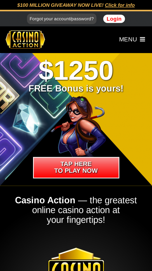 Casino Action app Screenshot