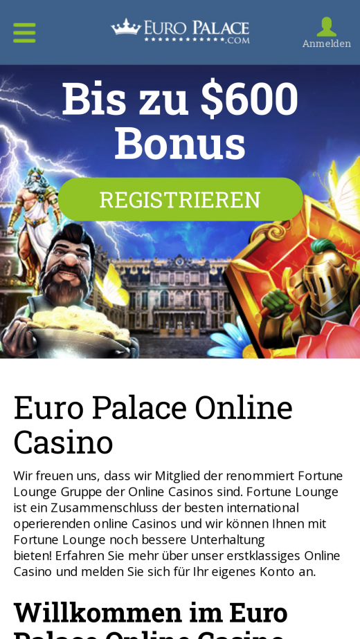 EuroPalace app Screenshot