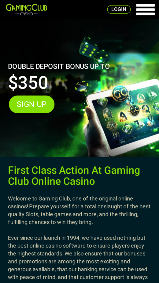 Gaming Club Casino app Screenshot