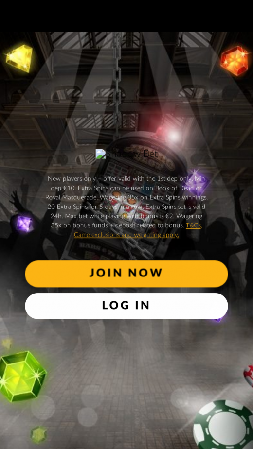Shadow Bet app Screenshot