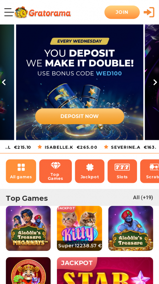 Gratorama app Screenshot