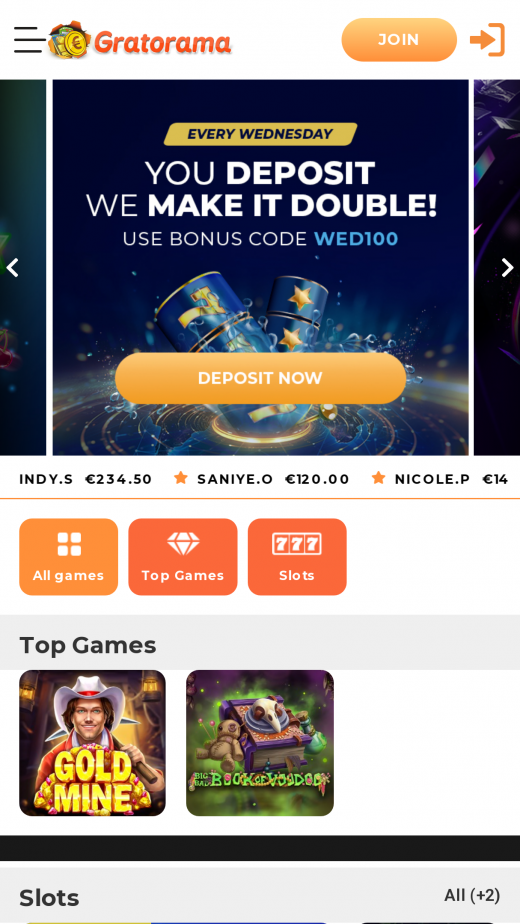 Gratorama app Screenshot