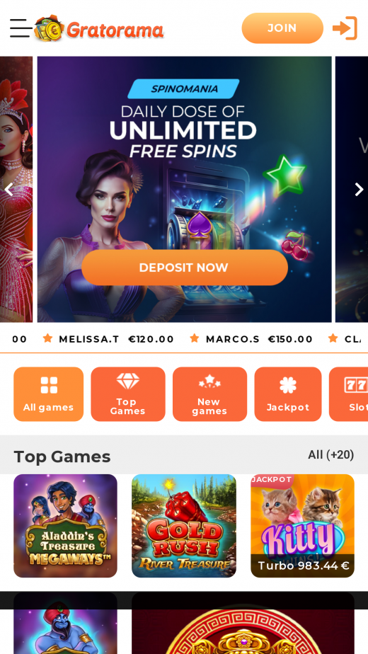 Gratorama app Screenshot