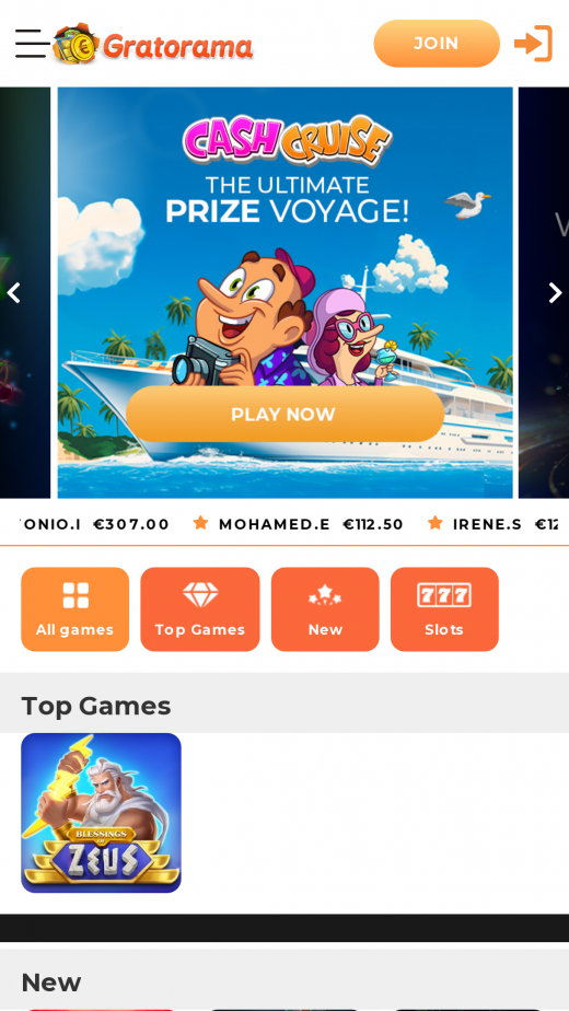 Gratorama app Screenshot