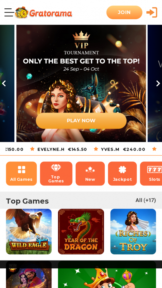 Gratorama app Screenshot