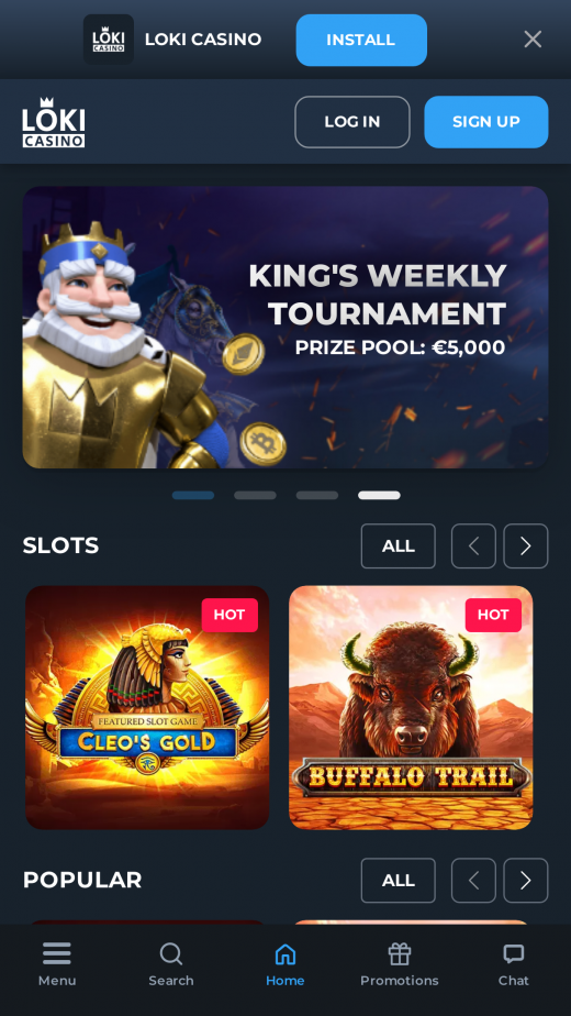 Loki Casino app Screenshot