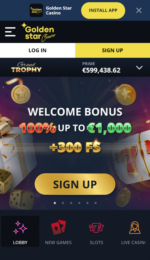 GoldenStar Casino app Screenshot