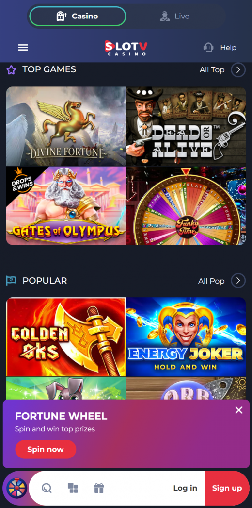 SlotV Casino app Screenshot