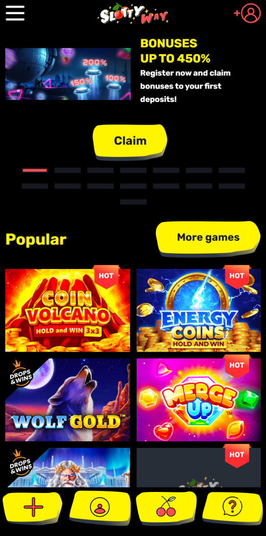 Slottyway Casino app Screenshot