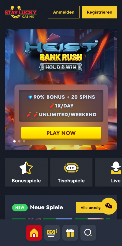 Stay Lucky Casino app Screenshot