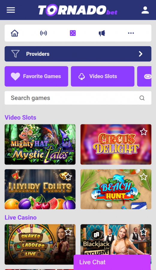 Tornadobet app Screenshot