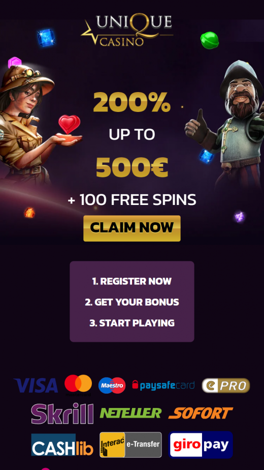 Unique Casino app Screenshot